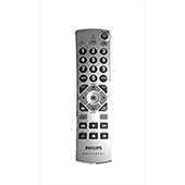 a remote control that you can click to change the video.
